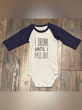Sidewalk Talk White & Navy Cotton Baby One-Piece Bodysuit